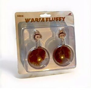 SOLD - Original Labubu Warm Fluffy earrings from Popmart